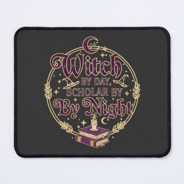 Item preview, Witch by Day Scholar by Night – Dark Academia Magical Quote designed and sold by PunchDrop.