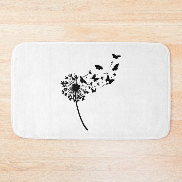 Item preview, A Black Blowball Dandelion With Butterflies Make A Wish designed and sold by Paulina Vanlife.