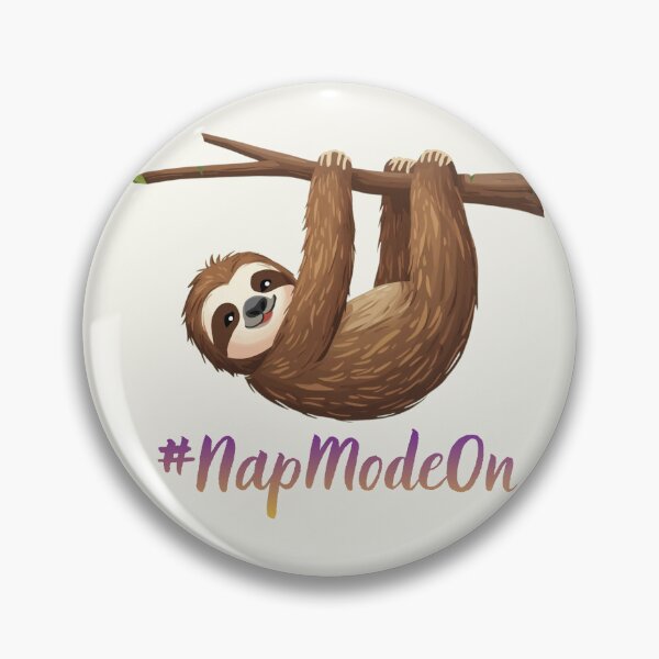 Item preview, Funny Sloth Design with Hashtag NapModeOn Lazy Vibes designed and sold by Inkspaced.