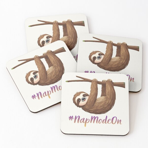 Item preview, Funny Sloth Design with Hashtag NapModeOn Lazy Vibes designed and sold by Inkspaced.