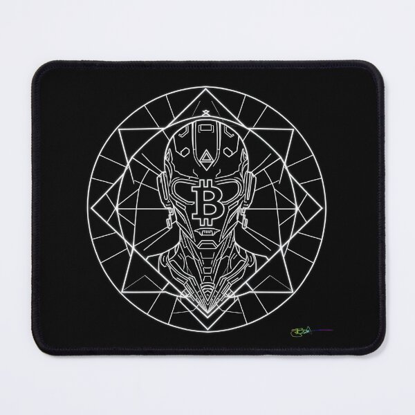 Item preview, Bitcoin Oracle Sacred Geometry – Futuristic Crypto Commander Artwork designed and sold by Benito Del Ray.