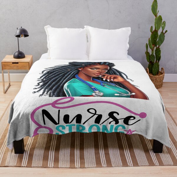 Item preview, Nurse Strong | Black Nurse Empowerment Art designed and sold by Lulunza.