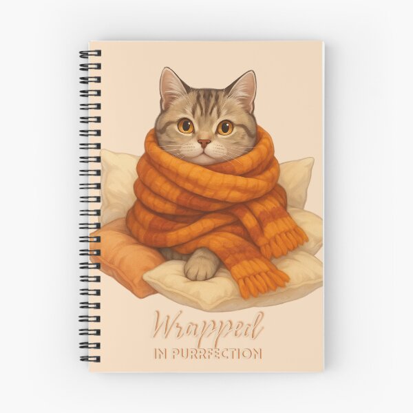 Item preview, Wrapped in Purrfection – Cozy Cat Fall Design designed and sold by MagicMeow1.