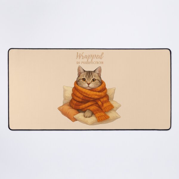 Item preview, Wrapped in Purrfection – Cozy Cat Fall Design designed and sold by MagicMeow1.