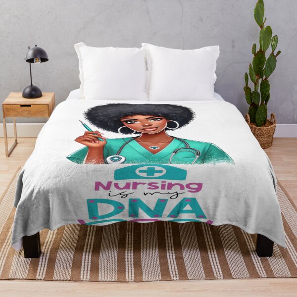 Item preview, Nursing Is My DNA | Proud Black Nurse Art designed and sold by Lulunza.