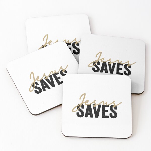 Item preview, Jesus Saves In The Colors Gold And Black designed and sold by Paulina Vanlife.