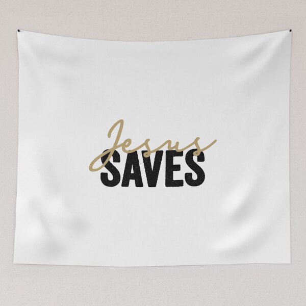 Item preview, Jesus Saves In The Colors Gold And Black designed and sold by Paulina Vanlife.