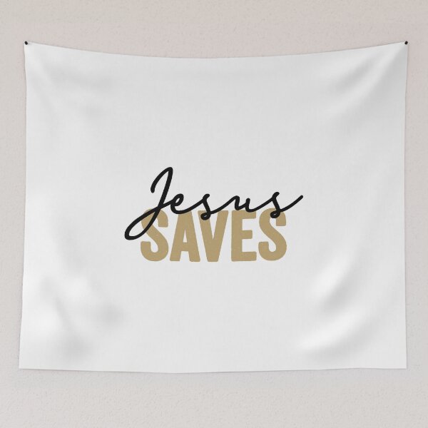 Item preview, Jesus Saves In The Colors Black And Gold designed and sold by Paulina Vanlife.