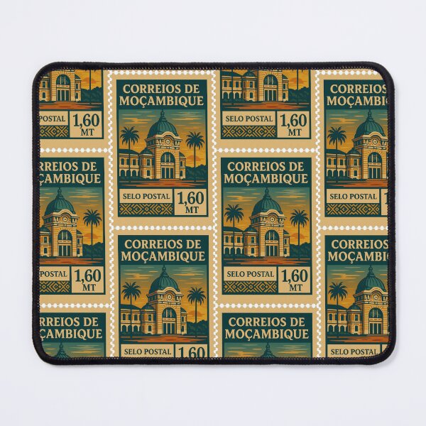 Item preview, Vintage Mozambique Postage Stamp – Maputo Railway Station Retro Travel Design designed and sold by Travellerz.