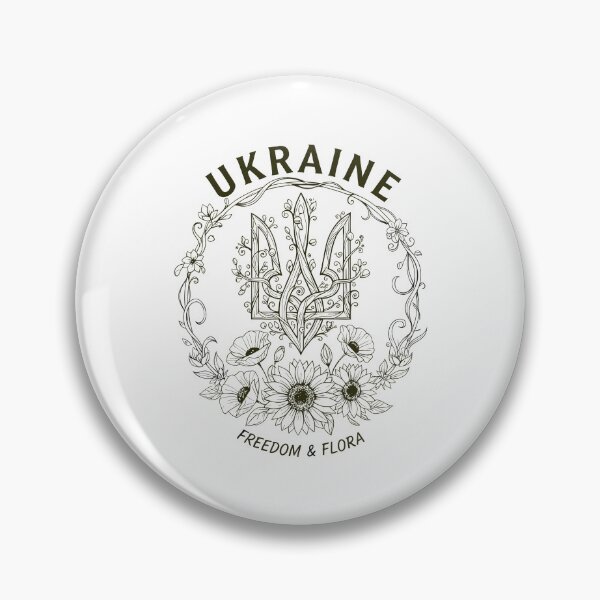 Item preview, Stylized Ukrainian Tryzub Floral Emblem designed and sold by RGShirtWorks.