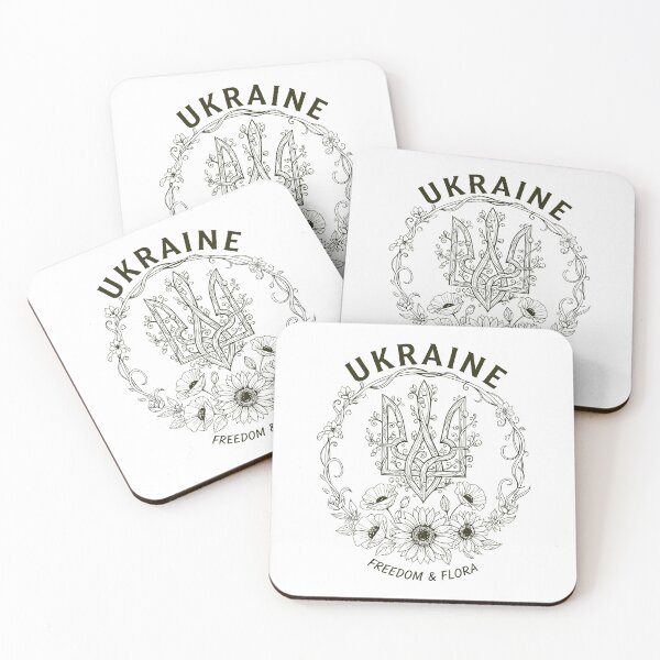 Item preview, Stylized Ukrainian Tryzub Floral Emblem designed and sold by RGShirtWorks.