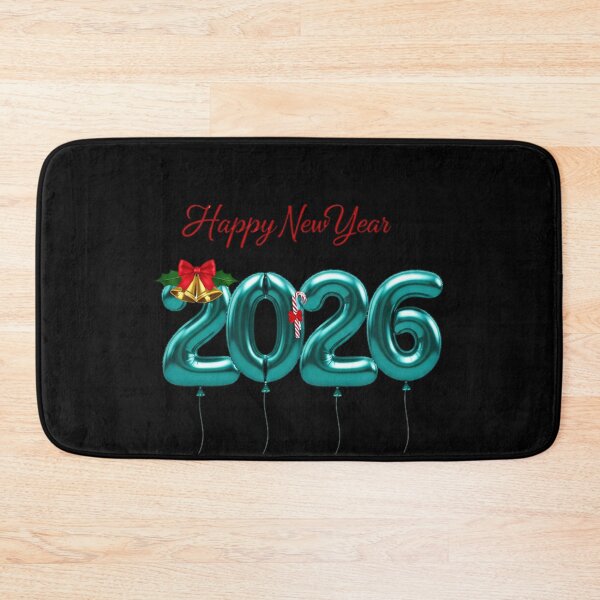 Item preview, Festive Happy New Year 2026 Balloon Numbers with Holiday Decorations designed and sold by PixelVibe782.