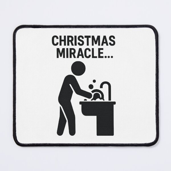 Item preview, Christmas Miracle Man Doing Dishes designed and sold by kAdam5.