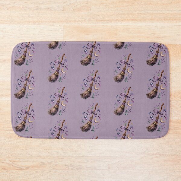Item preview, Witch's Broomstick Art - Purple Jewel Tone Watercolor Witchy Decor designed and sold by Random Candy Studio.