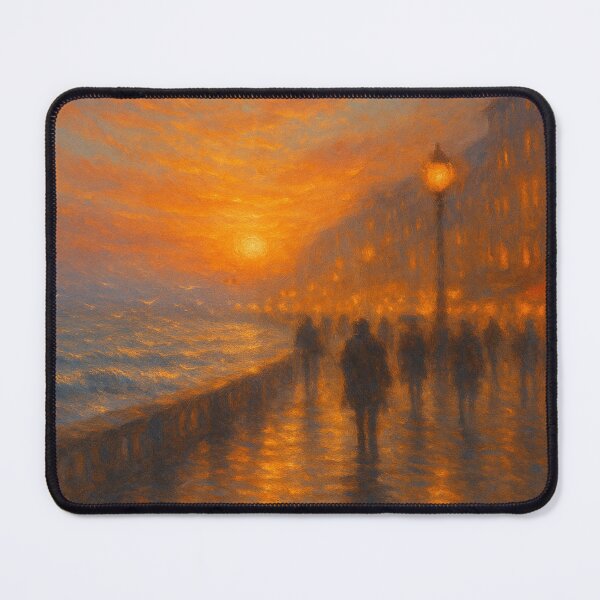 Item preview, Promenade After the Rain — Impressionist Seaside Cityscape by GGSTCraft designed and sold by ggstcraft.