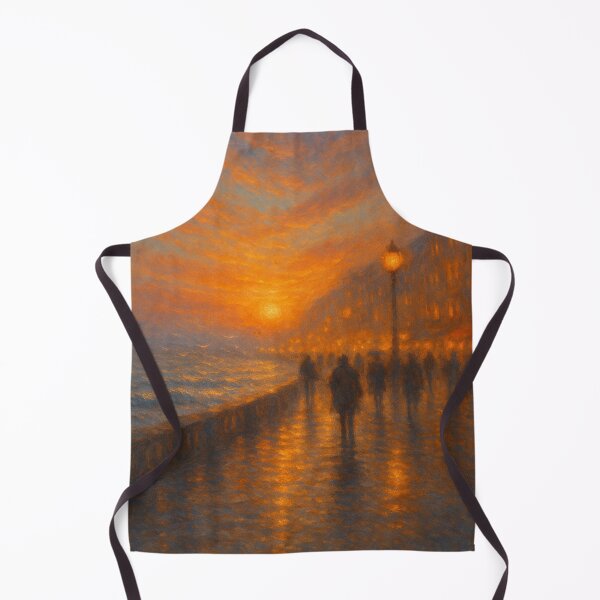Item preview, Promenade After the Rain — Impressionist Seaside Cityscape by GGSTCraft designed and sold by ggstcraft.