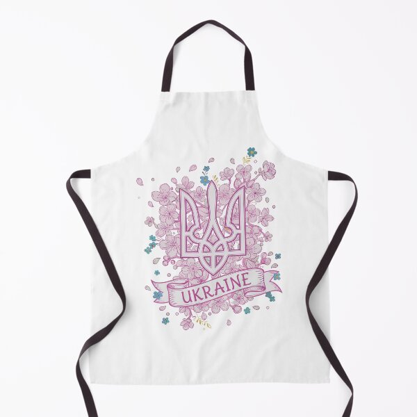 Item preview, Floral Ukrainian Trident with 'Ukraine' Banner and Sakura Blossoms designed and sold by RGShirtWorks.