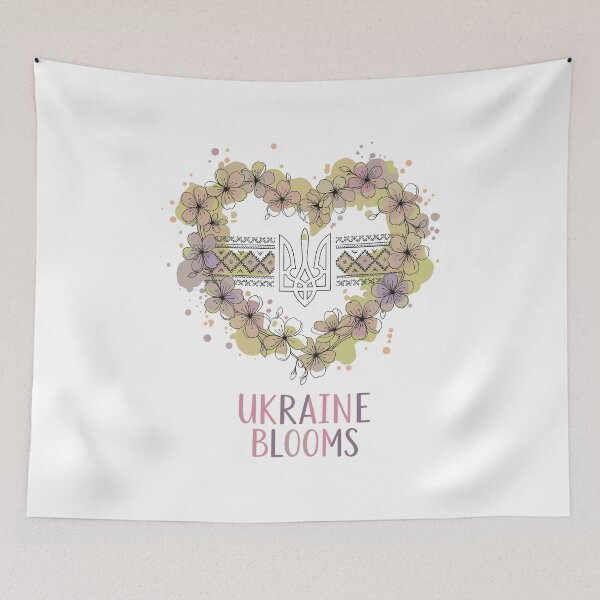 Item preview, Ukraine Blooms: Floral Trident Art designed and sold by RGShirtWorks.