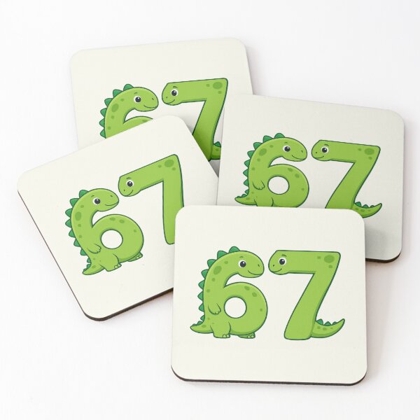 Item preview, Six Seven 67 Dinosaur Numbers 6 and 7 Animal Lovers designed and sold by SunfullyYours.