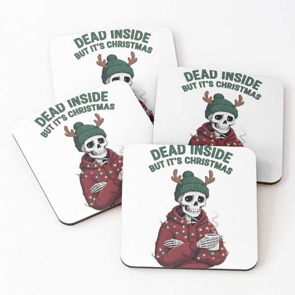 Item preview, Dead Inside But It's Christmas Funny Skeleton Sticker designed and sold by Basferr..