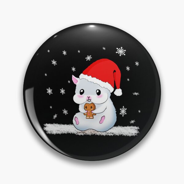 Item preview, A Sweet Hamster Eats A Cookie While It Snows Beautiful Christmas Time designed and sold by Paulina Vanlife.