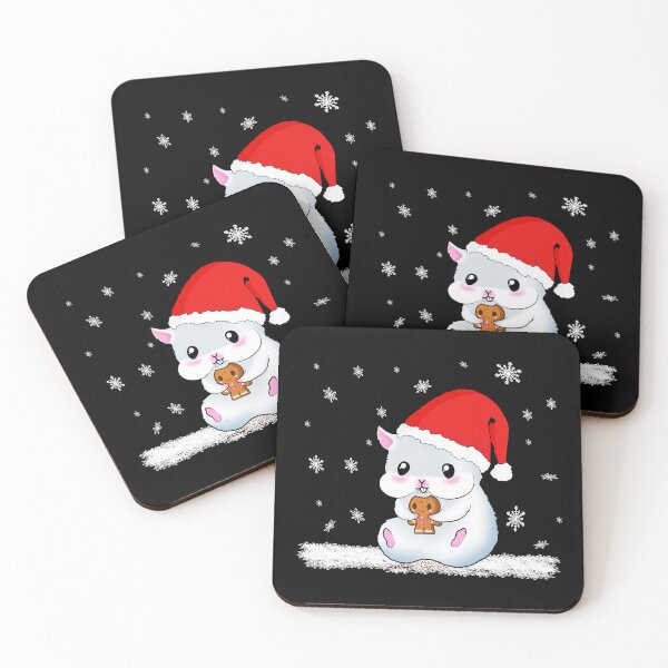 Item preview, A Sweet Hamster Eats A Cookie While It Snows Beautiful Christmas Time designed and sold by Paulina Vanlife.
