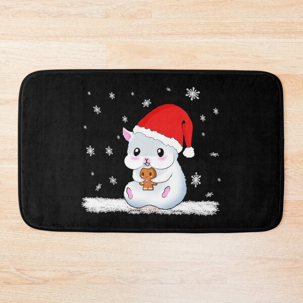 Item preview, A Sweet Hamster Eats A Cookie While It Snows Beautiful Christmas Time designed and sold by Paulina Vanlife.
