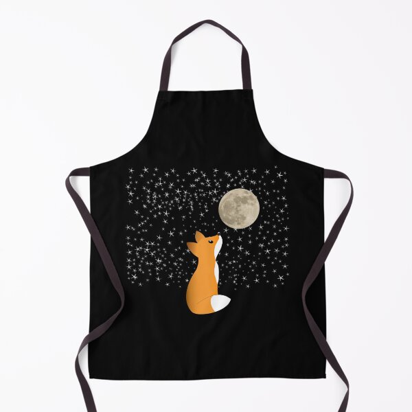 Item preview, A Cute Fox Watching The Moon Winter Wonderland designed and sold by Paulina Vanlife.
