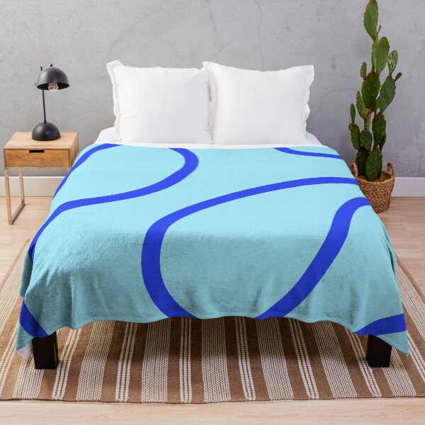 Item preview, Light Blue Minimal Curves Lines Abstract Artwork designed and sold by patternsoup.