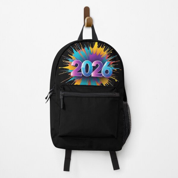 Item preview, Vibrant 3D 2026 Celebration Numbers with Colorful Paint Splash Background designed and sold by PixelVibe782.