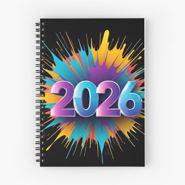 Item preview, Vibrant 3D 2026 Celebration Numbers with Colorful Paint Splash Background designed and sold by PixelVibe782.