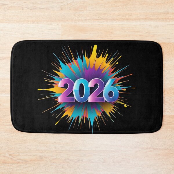 Item preview, Vibrant 3D 2026 Celebration Numbers with Colorful Paint Splash Background designed and sold by PixelVibe782.