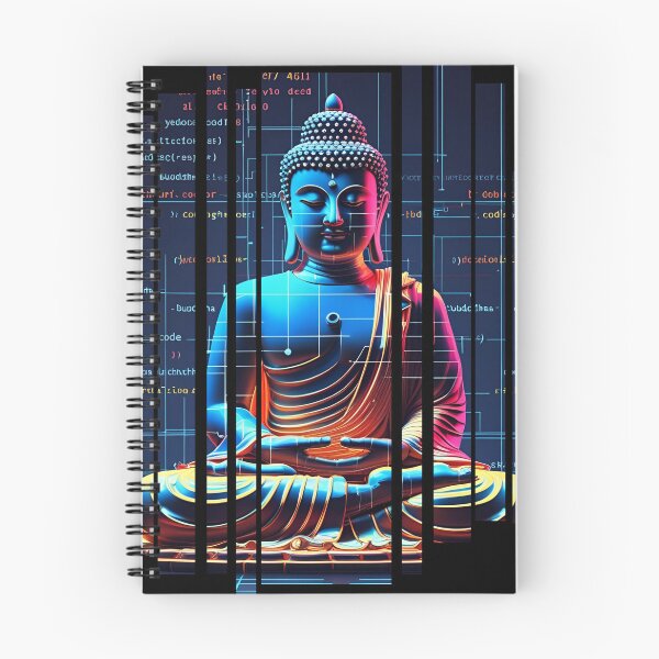 Item preview, Glitching Buddha surrounded by code 5 designed and sold by Neon G.