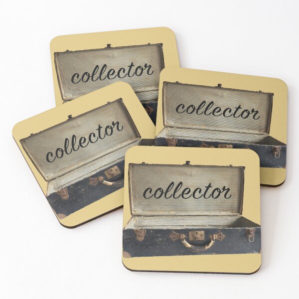 Item preview, COLLECTOR word on old open trunk suitcase shopper designed and sold by MYTOPSHELF.
