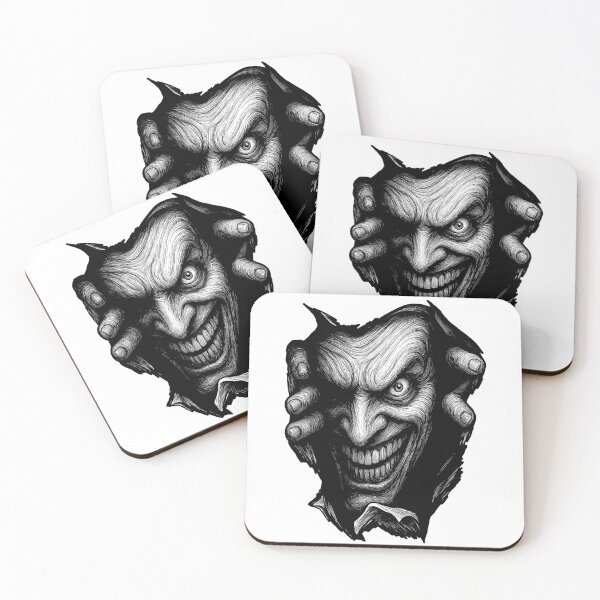Item preview, Grin of Madness – Creepy Comic Face Breaking Through Wall designed and sold by DariusZD.