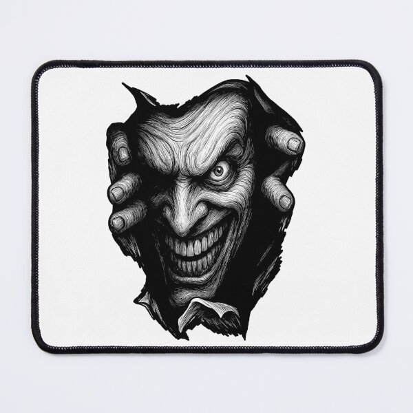 Item preview, Grin of Madness – Creepy Comic Face Breaking Through Wall designed and sold by DariusZD.