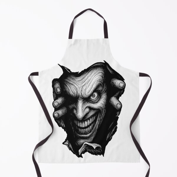 Item preview, Grin of Madness – Creepy Comic Face Breaking Through Wall designed and sold by DariusZD.