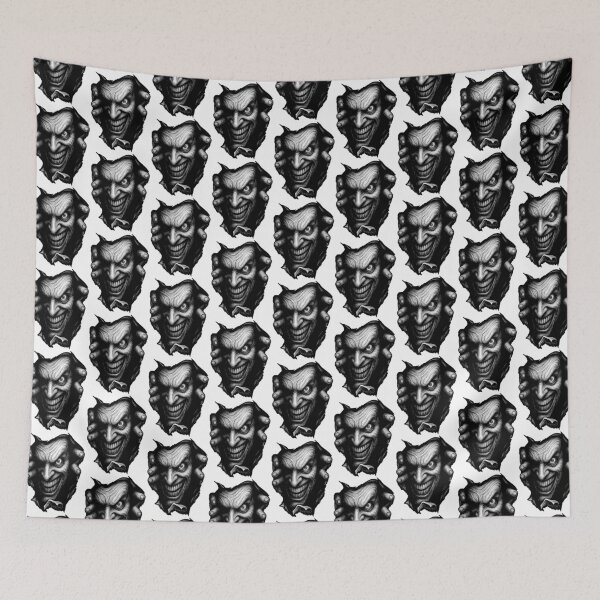 Item preview, Grin of Madness – Creepy Comic Face Breaking Through Wall designed and sold by DariusZD.