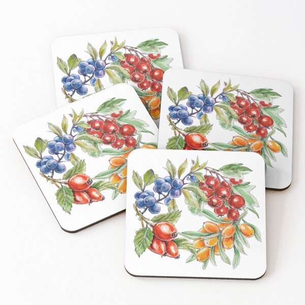 Item preview, Autumn Berries - Watercolor designed and sold by kataszep.