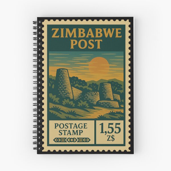 Item preview, Vintage Zimbabwe Postage Stamp – Great Zimbabwe Ruins Retro Travel Design designed and sold by Travellerz.