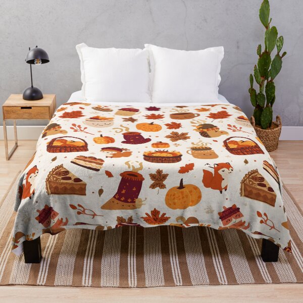 Item preview, Sweet Autumn Harvest Feast Seamless Pattern with Cute Mugs and Woodland Friends designed and sold by MoonlitDoodles1.