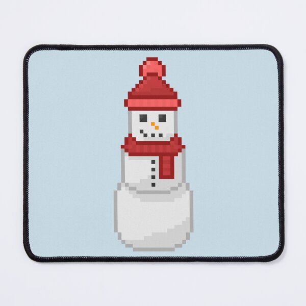 Item preview, Pixel Snowperson With Red Hat & Scarf designed and sold by Lilac-Cat.