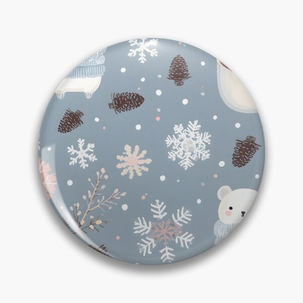 Item preview, Charming Polar Bear Sweater Seamless Pattern with Hot Cocoa and Pine Cones designed and sold by MoonlitDoodles1.
