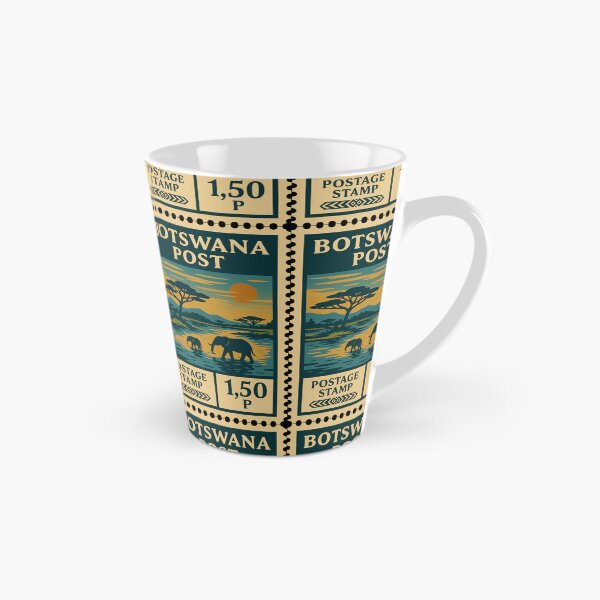 Item preview, Vintage Botswana Postage Stamp – African Elephants at Sunset Retro Design designed and sold by Travellerz.