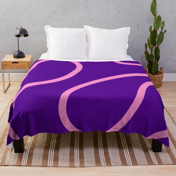 Item preview, Purple and Pink Minimal Curves Lines Abstract Artwork designed and sold by patternsoup.