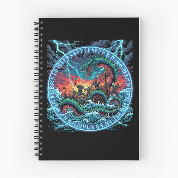 Item preview, Jormungandr Sea Serpent Battle – Viking Mythology Artwork designed and sold by Mythic Tide.