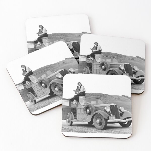 Item preview, Dorothea T. Lange  Photo Vintage 1930s Woman on Car Photography designed and sold by TeeARTHY.