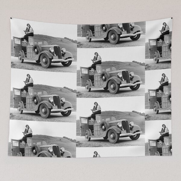 Item preview, Dorothea T. Lange  Photo Vintage 1930s Woman on Car Photography designed and sold by TeeARTHY.