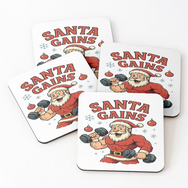 Item preview, Santa’s Holiday Workout – Funny Christmas Gym Design designed and sold by Print4verse.