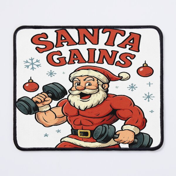Item preview, Santa’s Holiday Workout – Funny Christmas Gym Design designed and sold by Print4verse.